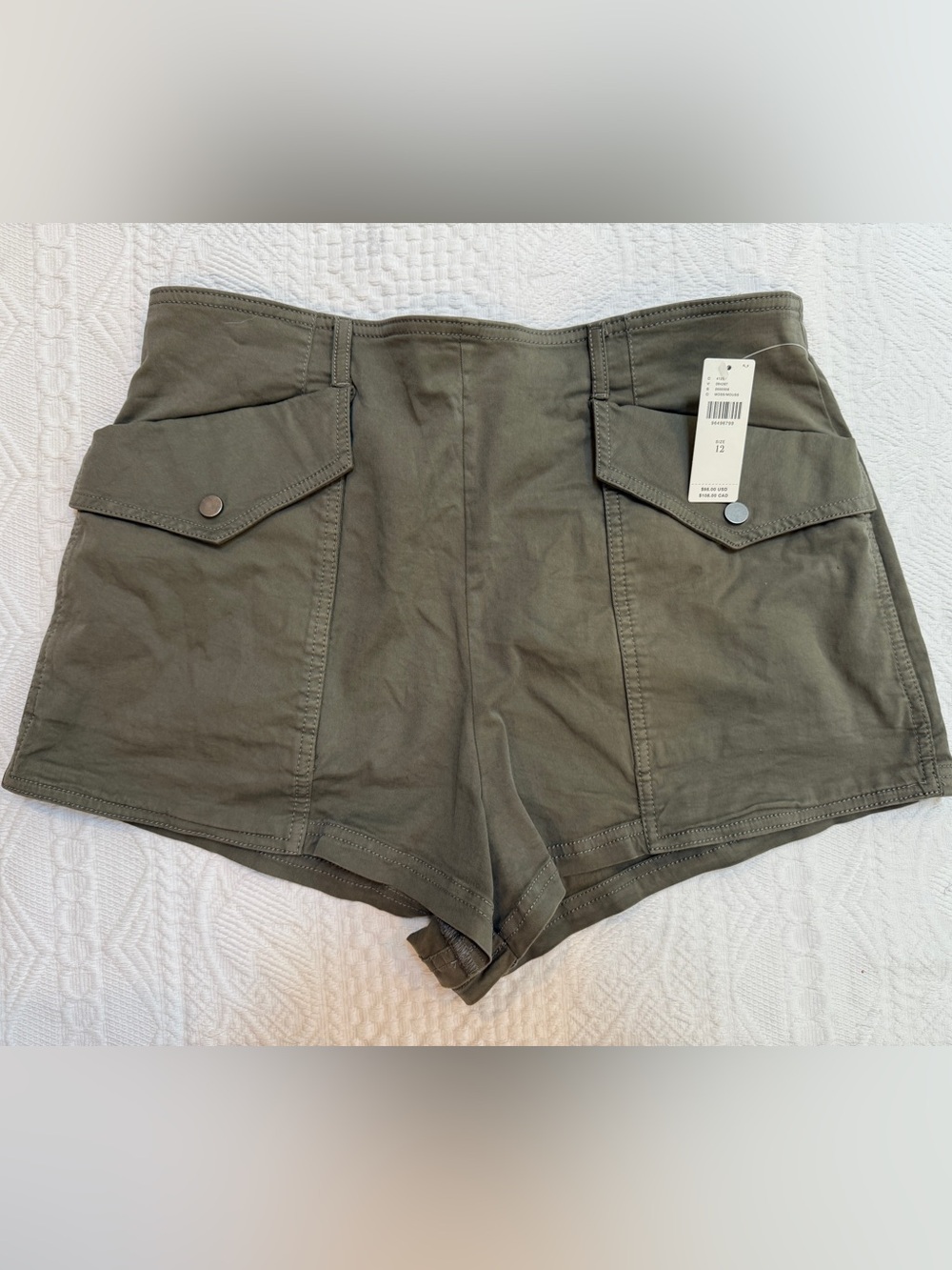 NWT Anthropologie Utility Shorts Olive Green Women’s Size 12